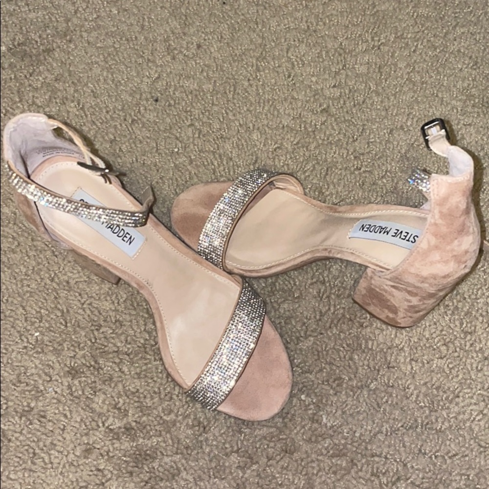 Steve Madden suede sparkly block heel size 6